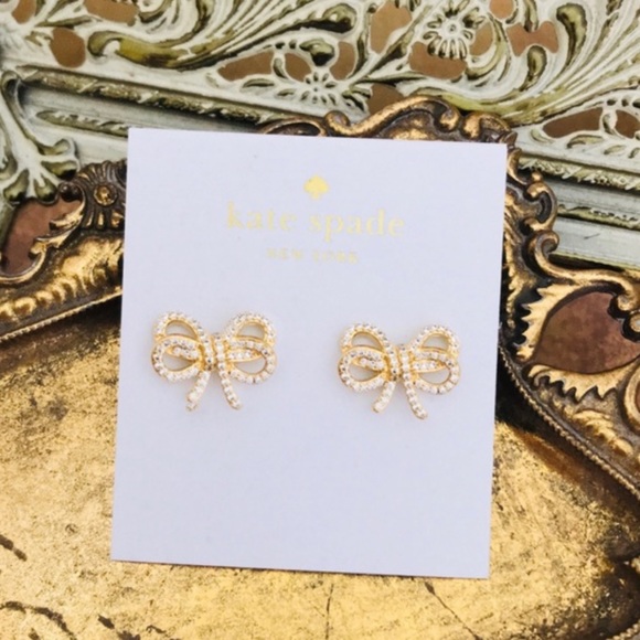 Kate Spade Gold Bow Meets Girl Earrings - Picture 5 of 5